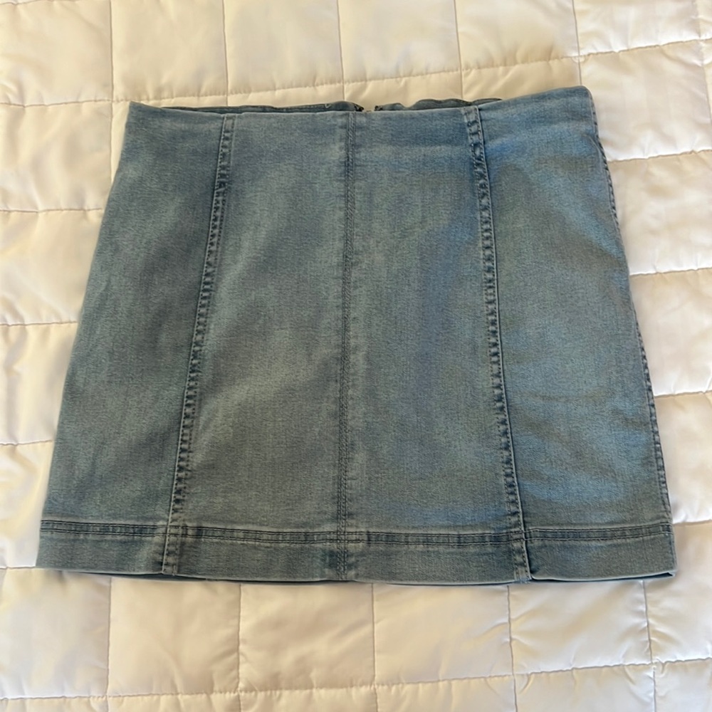 Denim pencil skirt